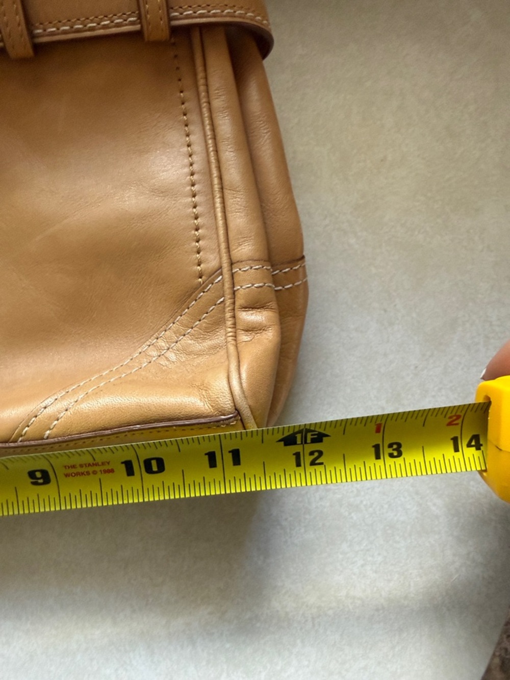 Coach Tan Leather Satchel with Bit-Detail - Picture 9 of 11